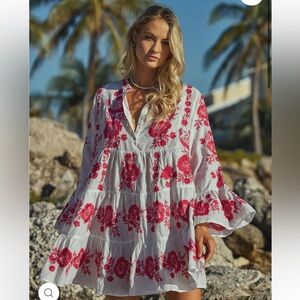 PQ SWIM Lola Tunic Dress Cover Up Embroidered